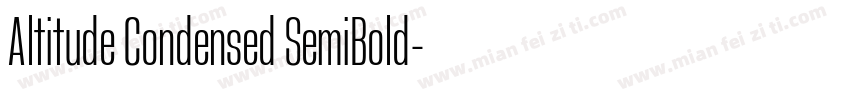 Altitude Condensed SemiBold字体转换